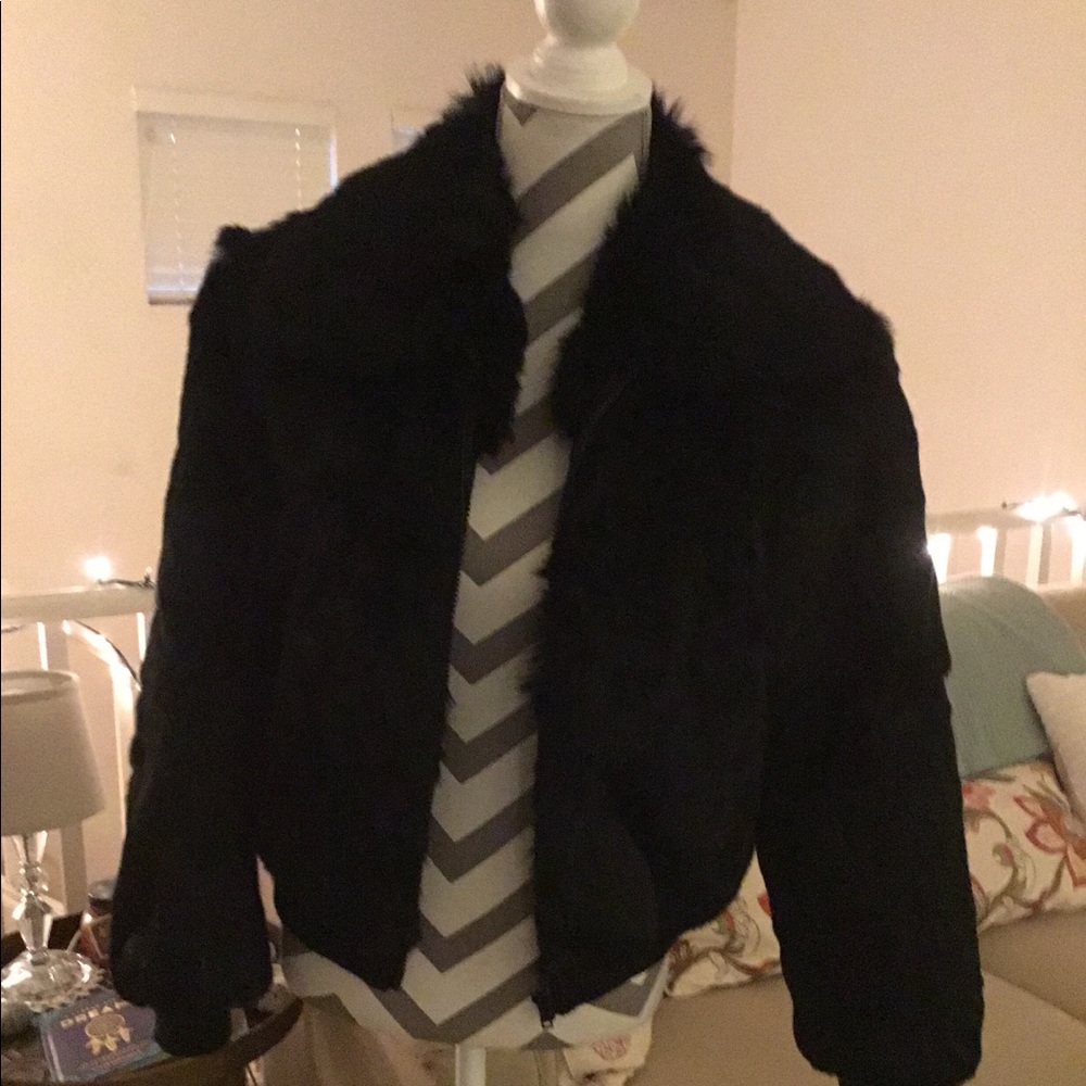🖤Vintage Rabbit Fur Bomber🖤